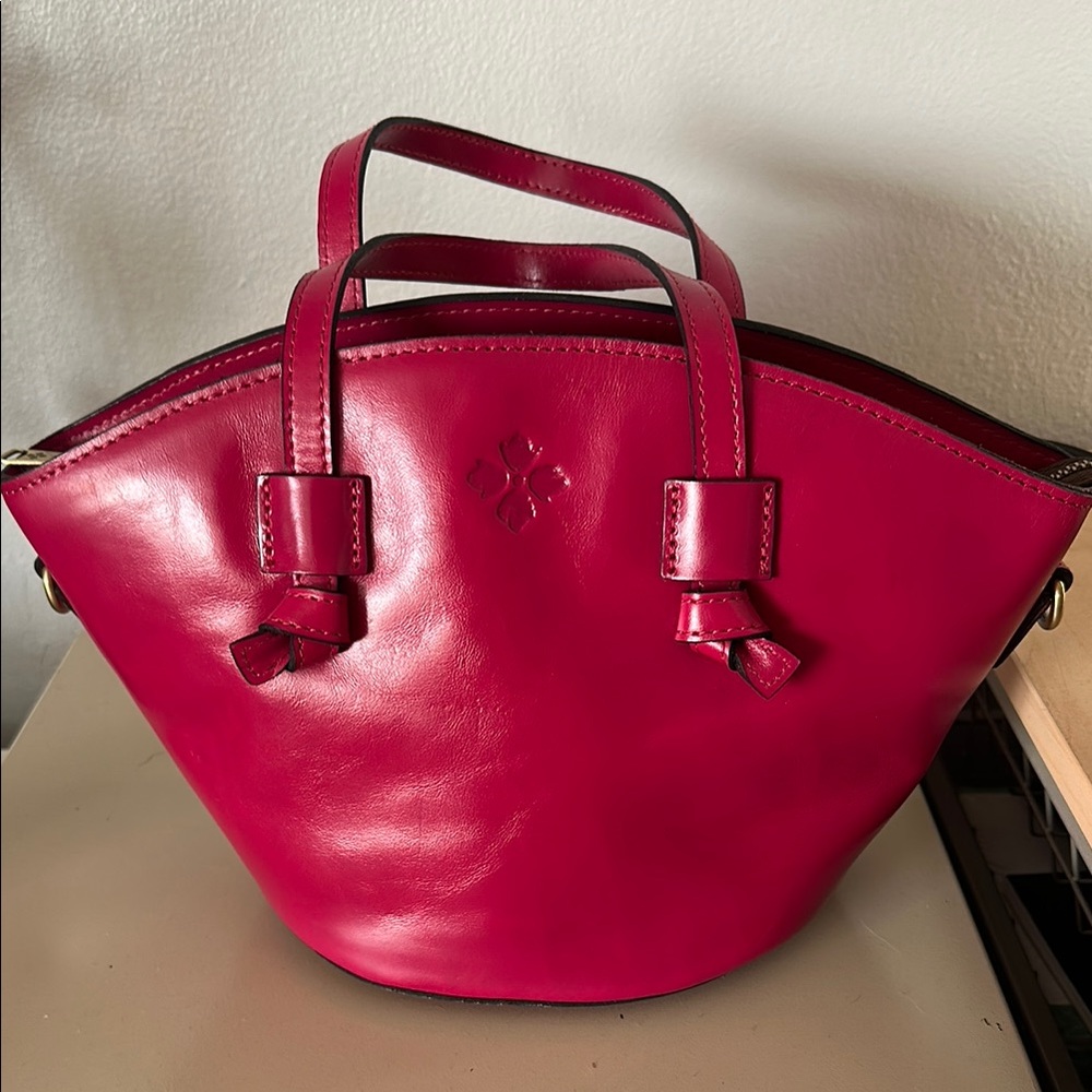 Patricia Nash Corallina Pink Leather Tote Bag, LIKE NEW, no crossbody strap